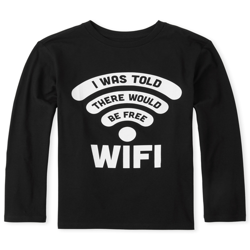 

s Boys Wifi Graphic Tee - Black T-Shirt - The Children's Place
