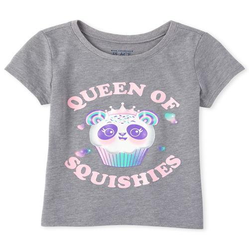 

s Baby And Toddler Glitter Squishies Graphic Tee - Gray T-Shirt - The Children's Place