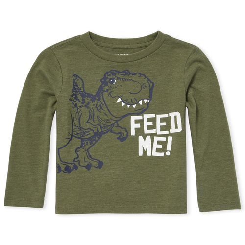 

s Baby And Toddler Boys Dino Graphic Tee - Green T-Shirt - The Children's Place