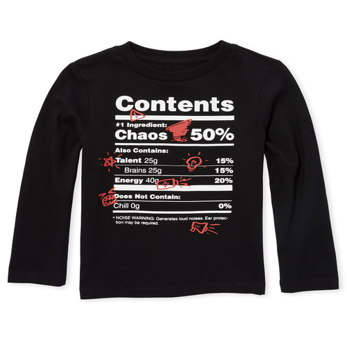 

s Baby And Toddler Boys Chaos Graphic Tee - Black T-Shirt - The Children's Place