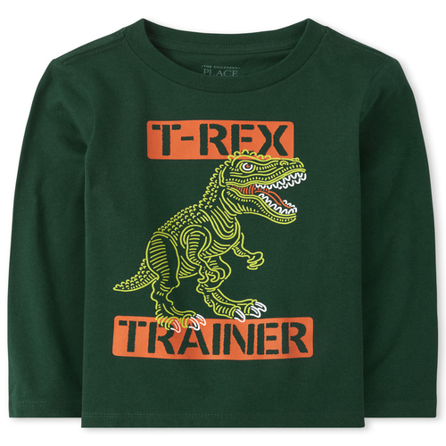 

s Baby And Toddler Boys T Rex Graphic Tee - Green T-Shirt - The Children's Place