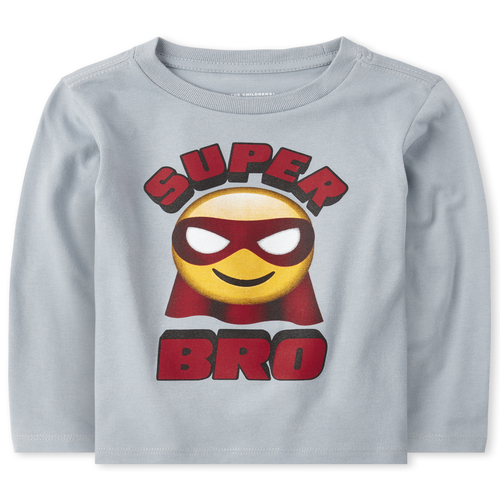 

s Baby And Toddler Boys Emoji Bro Graphic Tee - Gray T-Shirt - The Children's Place