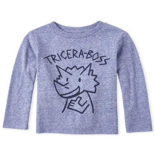 

s Baby And Toddler Boys Triceraboss Graphic Tee - Blue T-Shirt - The Children's Place
