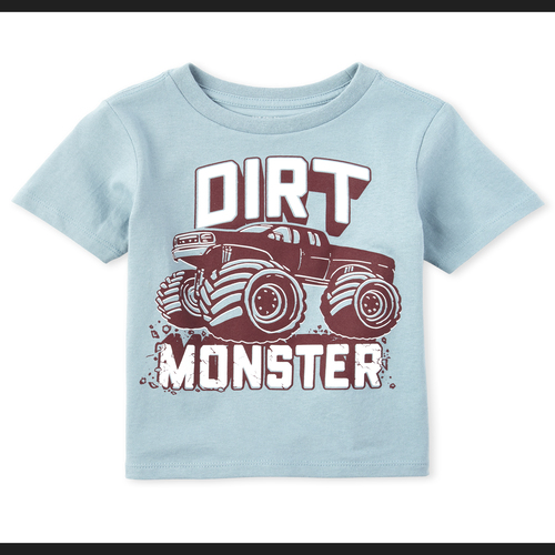 

s Baby And Toddler Boys Truck Graphic Tee - Blue T-Shirt - The Children's Place