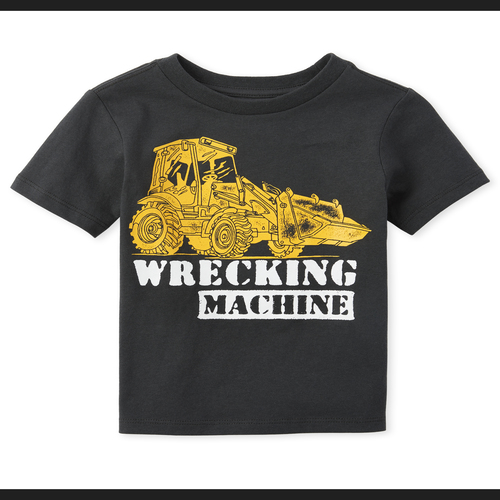 

s Baby And Toddler Boys Wrecking Graphic Tee - Gray T-Shirt - The Children's Place