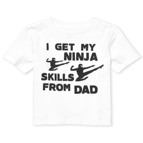 

s Baby And Toddler Boys Ninja Graphic Tee - White T-Shirt - The Children's Place