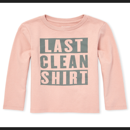 

s Baby And Toddler Boys Clean Shirt Graphic Tee - Pink T-Shirt - The Children's Place