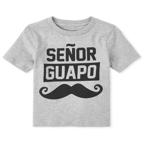 

s Baby And Toddler Boys Guapo Graphic Tee - Gray T-Shirt - The Children's Place