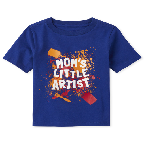 

s Baby And Toddler Boys Mom's Artist Graphic Tee - Blue T-Shirt - The Children's Place
