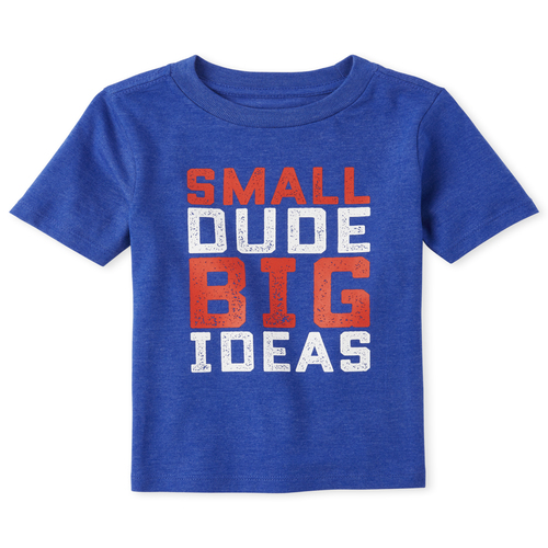 

s Baby And Toddler Boys Big Ideas Graphic Tee - Blue T-Shirt - The Children's Place