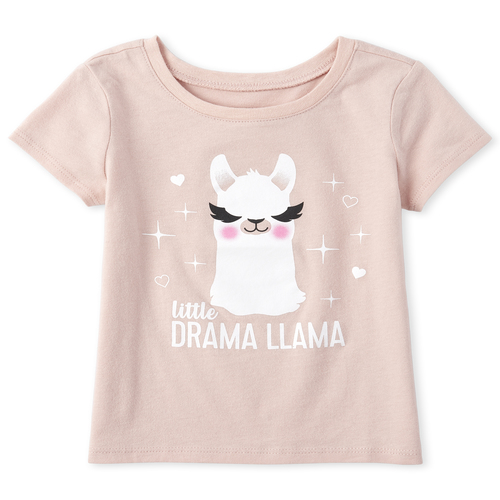 

s Baby And Toddler Mommy And Me Llama Matching Graphic Tee - Pink T-Shirt - The Children's Place