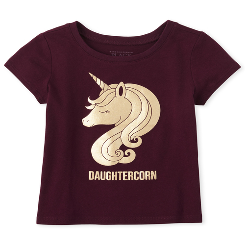 

s Baby And Toddler Mommy And Me Daughtercorn Matching Graphic Tee - Red T-Shirt - The Children's Place
