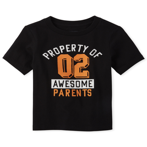

s Baby And Toddler Boys Awesome Parents Graphic Tee - Black T-Shirt - The Children's Place
