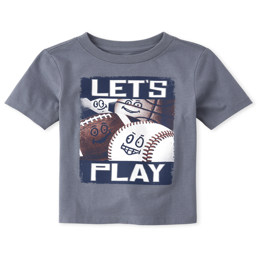 

s Baby And Toddler Boys Sports Graphic Tee - Blue T-Shirt - The Children's Place