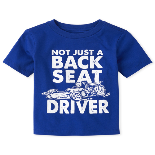 

s Baby And Toddler Boys Racecar Graphic Tee - Blue T-Shirt - The Children's Place