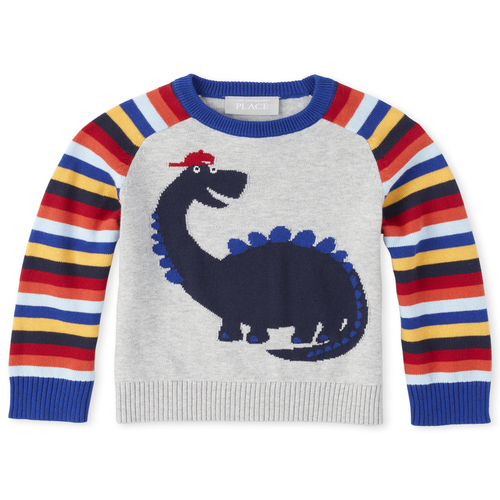 

s Baby And Toddler Boys Tiny Dino Sweater - Blue - The Children's Place