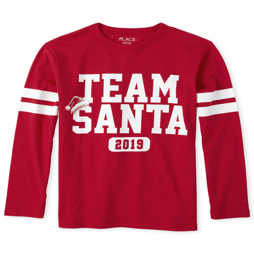 

Boys Boys Matching Family Team Santa Graphic Tee - Red T-Shirt - The Children's Place