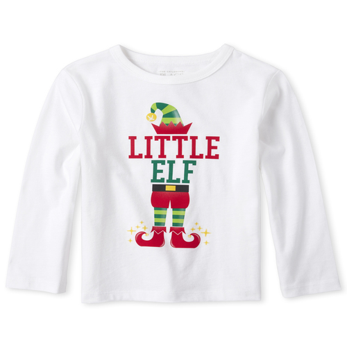 

s Baby And Toddler Boys Matching Family Elf Graphic Tee - White T-Shirt - The Children's Place