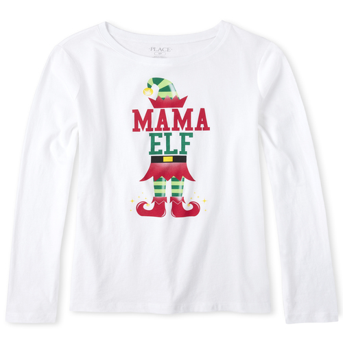 

Womens Matching Family Elf Graphic Tee - White T-Shirt - The Children' Place