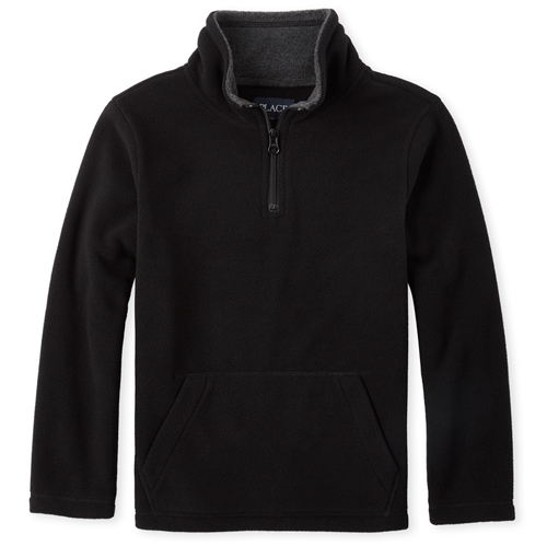 

Boys Boys Glacier Fleece Half Zip Pullover - Black - The Children's Place