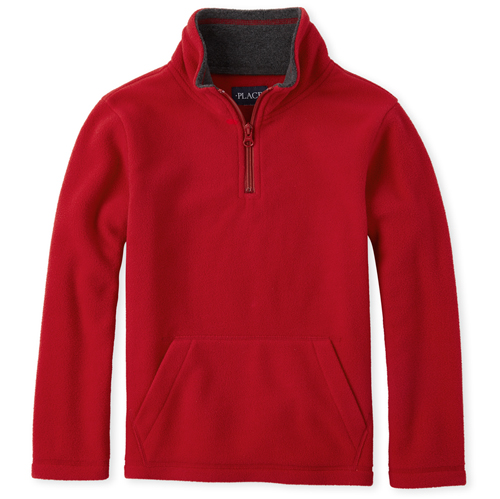 

Boys Boys Glacier Fleece Half Zip Pullover - Red - The Children's Place