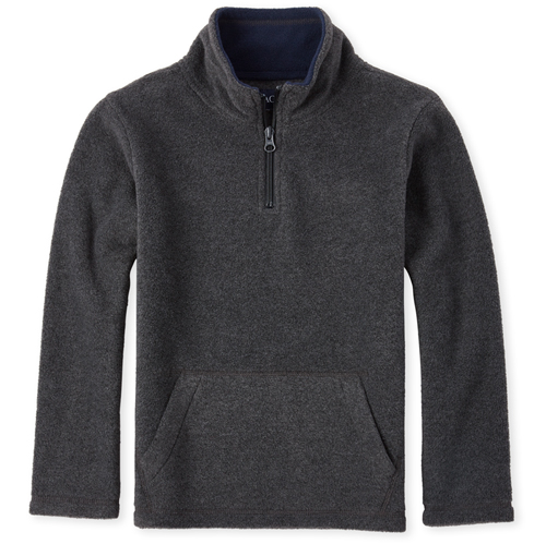 

Boys Boys Glacier Fleece Half Zip Pullover - Gray - The Children's Place