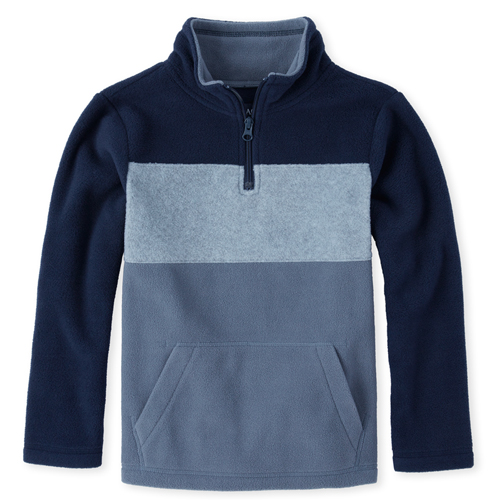 

Boys Boys Colorblock Glacier Fleece Half Zip Pullover - Gray - The Children's Place