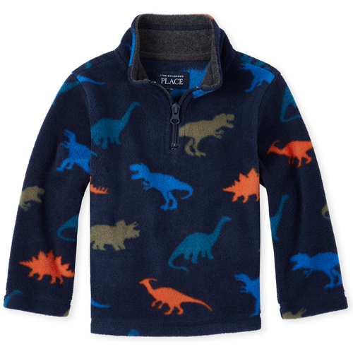 

s Toddler Boys Print Fleece Half Zip Pullover - Blue - The Children's Place