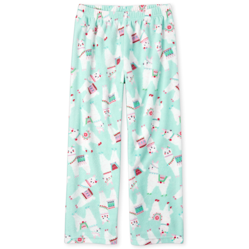 

s Llama Fleece Pajama Pants - Green - The Children's Place