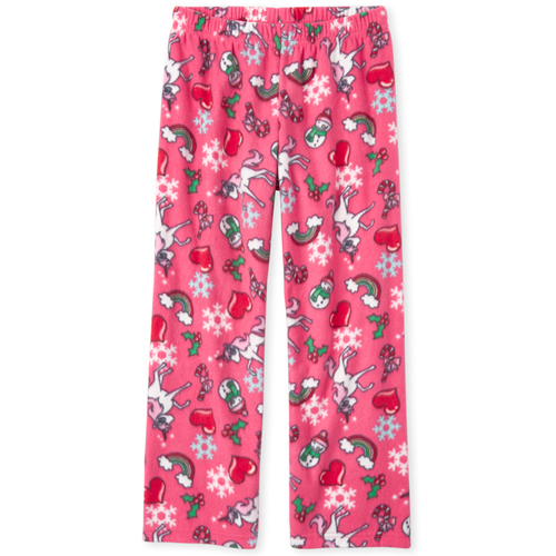 

s Unicorn Matching Fleece Pajama Pants - Pink - The Children's Place
