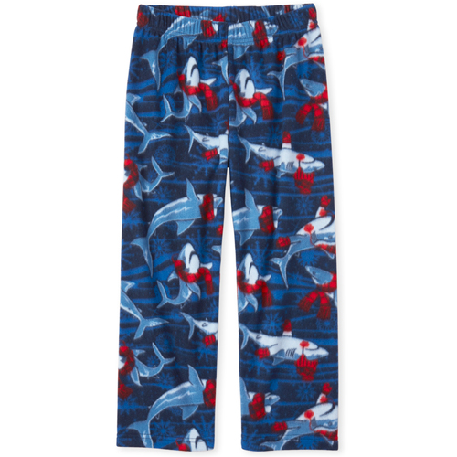 

s Boys Winter Shark Fleece Pajama Pants - Blue - The Children's Place
