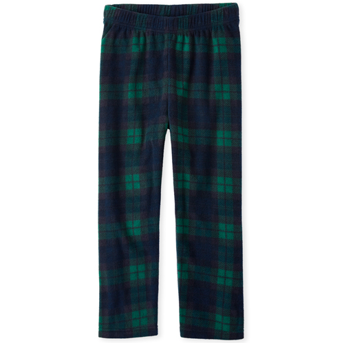 

s Boys Plaid Fleece Pajama Pants - Green - The Children's Place