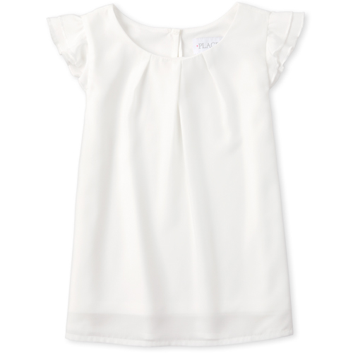 

Girls Ruffle Top - White - The Children's Place