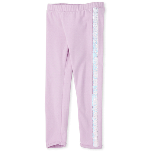 

Girls Flip Sequin Side Stripe Leggings - Purple - The Children's Place