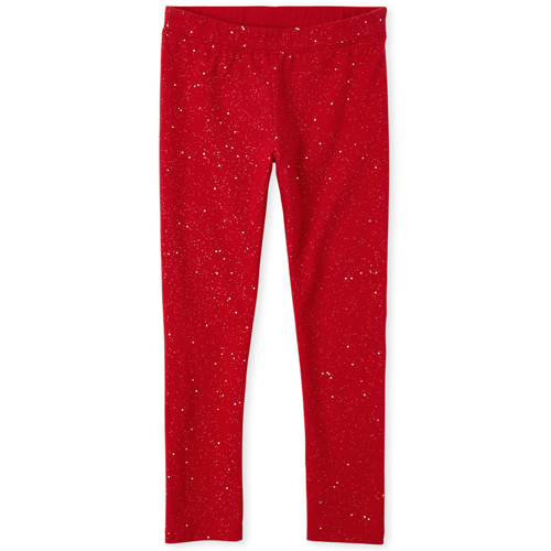 

Girls Glitter Leggings - Red - The Children's Place