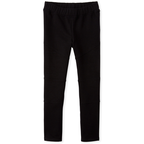 

Girls Moto Cozy Leggings - Black - The Children's Place