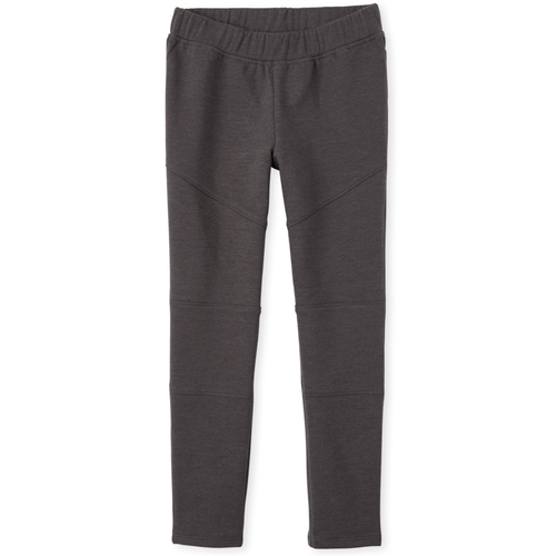 

Girls French Terry Moto Leggings - Gray - The Children's Place
