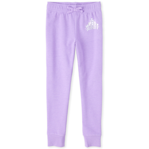 

Girls Embellished French Terry Jogger Pants - Purple - The Children's Place