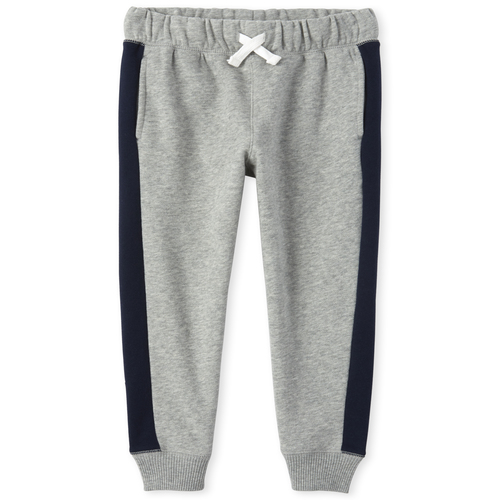 

Boys Boys Active Side Stripe Fleece Jogger Pants - Gray - The Children's Place
