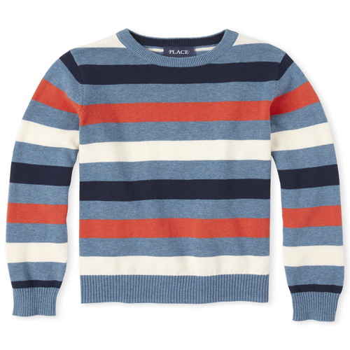 

Boys Boys Striped Sweater - Blue - The Children's Place