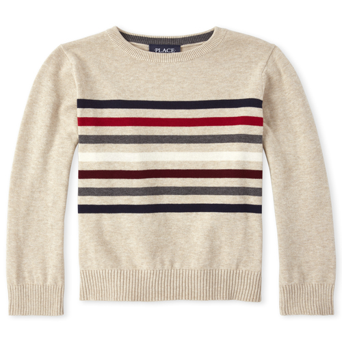 

Boys Boys Striped Matching Sweater - Gray - The Children's Place
