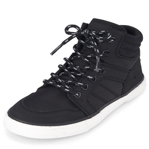 

Boys Boys Hi Top Sneakers - Black - The Children's Place