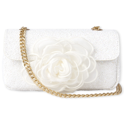 

Girls Glitter Flower Bag - White - The Children's Place