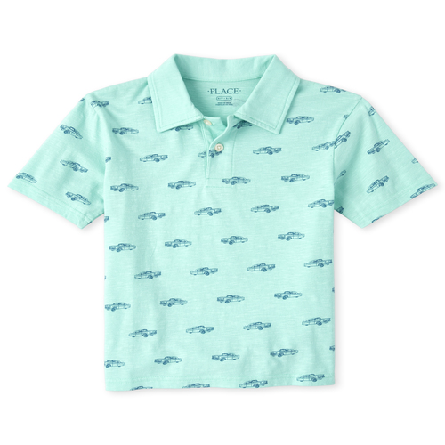 

s Boys Print Polo - Green - The Children's Place