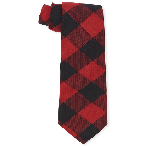 

Boys Boys Buffalo Plaid Matching Tie - Red - The Children's Place