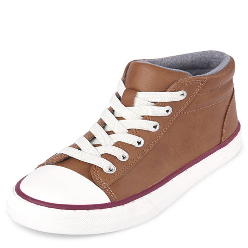 

s Boys Mid Top Sneakers - Tan - The Children's Place