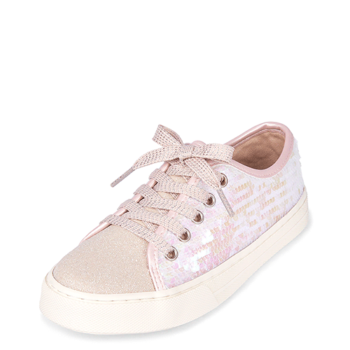

s Sequin Low Top Sneakers - Pink - The Children's Place