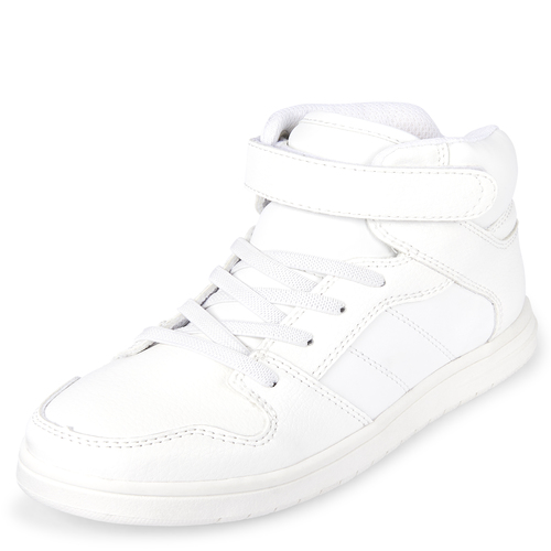 

s Boys Matching Hi Top Sneakers - White - The Children's Place