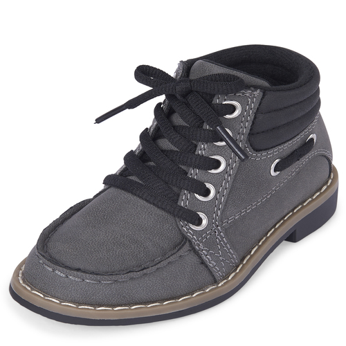

s Toddler Boys Lace Up Boots - Gray - The Children's Place