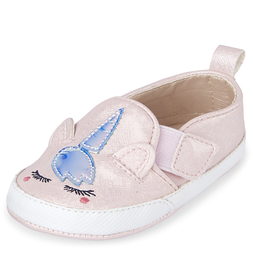 

Newborn Baby Unicorn Slip On Sneakers - Pink - The Children's Place